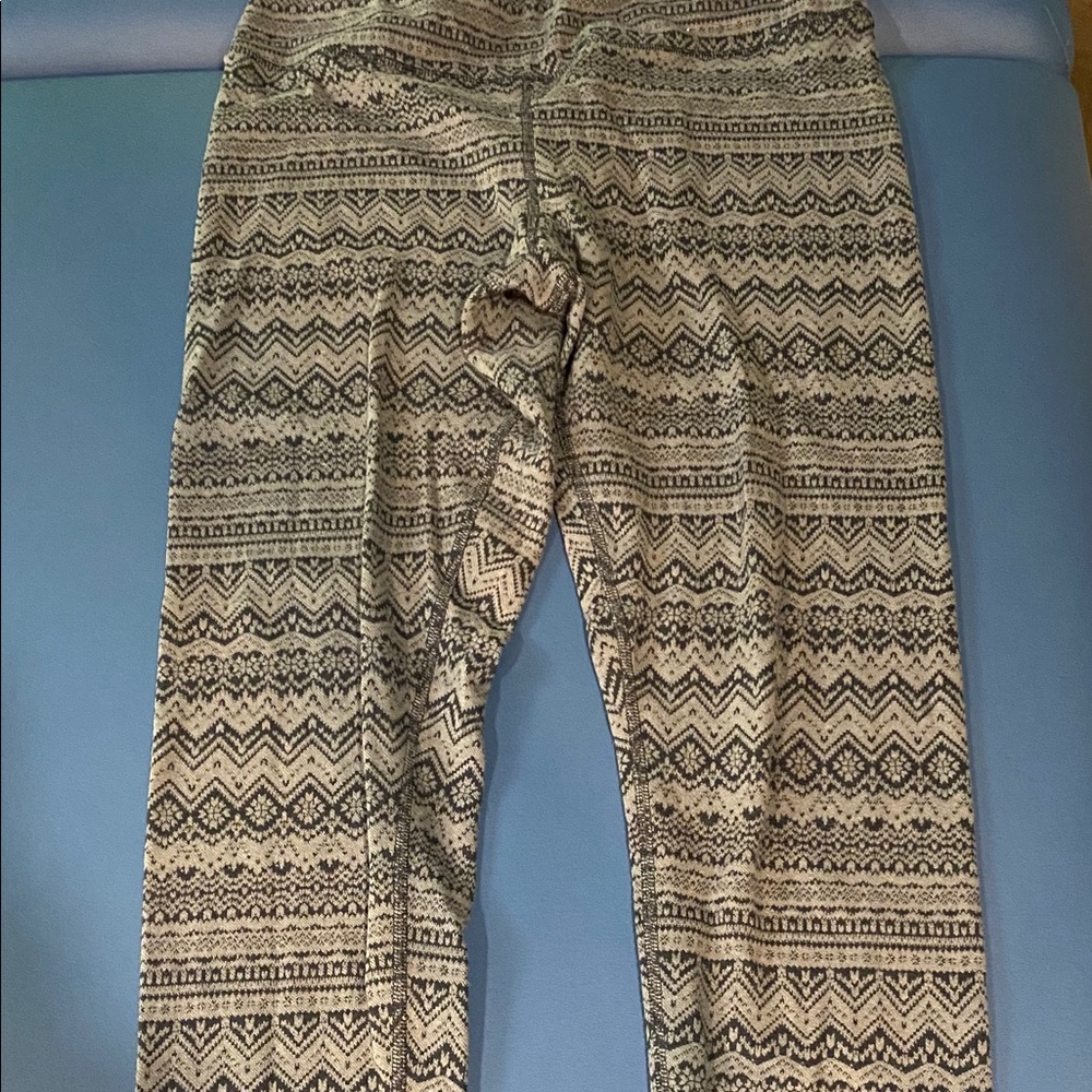 Grey and black leggings